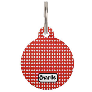 Personalisiert Polka Dot Dog Bandana Haustiermarke