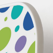 Personalisiert Polka Dot Limon, Lila, Aquamarin, b Pickleball Schläger (Linke Seite)