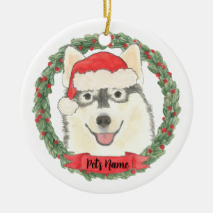Personalisiert Pomsky Keramik Ornament