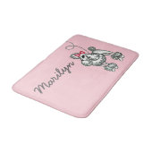 Personalisiert Poodle Bath Mat Badematte (Schrägansicht)
