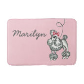 Personalisiert Poodle Bath Mat Badematte (Vorderseite)