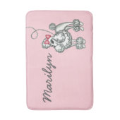 Personalisiert Poodle Bath Mat Badematte (Vorderseite Vertikal)