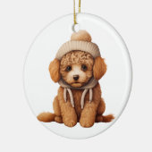 Personalisiert Poodle Dog Art Keramik Ornament (Links)