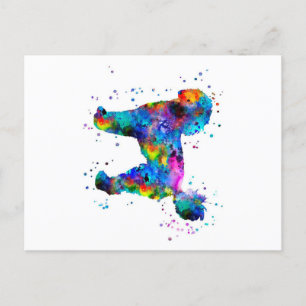 Personalisiert Poodle Hund Birthday card Ankündigungspostkarte