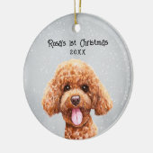 Personalisiert Poodle Keramik Ornament (Links)