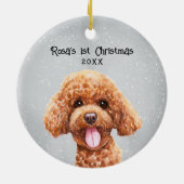 Personalisiert Poodle Keramik Ornament (Hinten)