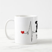 Personalisiert Poodle Liebe Mein Hund Herzschlag Kaffeetasse (Links)