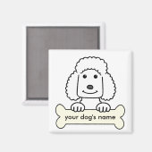Personalisiert Poodle Magnet (Vorderseite/Rückseite)