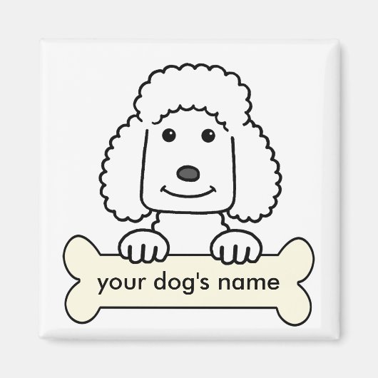 Personalisiert Poodle Magnet (Vorne)
