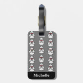 Personalisiert Poodle Pattern Funny Gepäckanhänger (Rückseite vertikal)