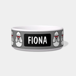 Personalisiert Poodle Pattern Funny Napf