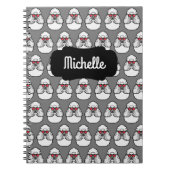 Personalisiert Poodle Pattern Funny Notizblock (Vorderseite)