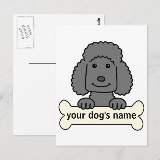 Personalisiert Poodle Postkarte (Vorne/Hinten)