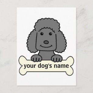 Personalisiert Poodle Postkarte