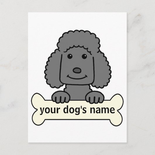 Personalisiert Poodle Postkarte (Vorderseite)