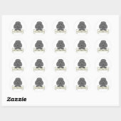 Personalisiert Poodle Runder Aufkleber (Blatt)