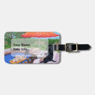 Personalisiert Pool Party Labrador 2 Gepäckanhänger