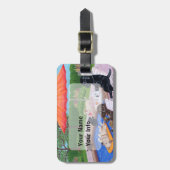 Personalisiert Pool Party Labrador 2 Gepäckanhänger (Vorderseite vertikal)