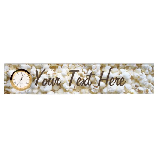 Personalisiert Popcorn Texture Fotografy Namensplakette (Vorderseite)