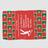 Personalisiert PORTUGAL Christlich Golfhandtuch (Horizontal)