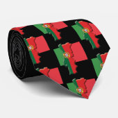 Personalisiert PORTUGAL FLAG Monogramm Krawatte (Gerollt)