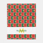 Personalisiert PORTUGIESE FLAG Fleecedecke (Vorderseite)