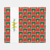 Personalisiert PORTUGIESE FLAG Fleecedecke (Vorderseite (Horizontal))
