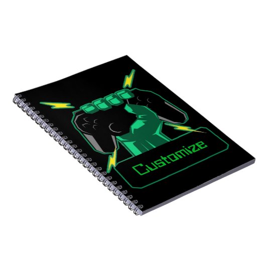 Personalisiert-Power-Gamer-Notebook Notizblock (Rechte Seite)