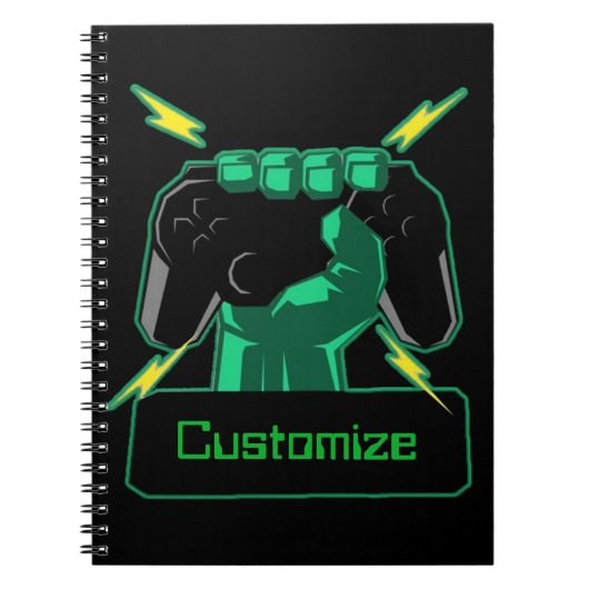 Personalisiert-Power-Gamer-Notebook Notizblock (Vorderseite)