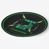 Personalisiert Power Gamer Pappteller (Schrägansicht)