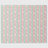 Personalisiert Preppy Christmas Wreath Geschenkpapier (Flach)