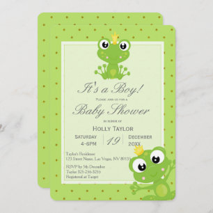 Personalisiert Prince Frog Babydusche Einladung