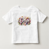 Personalisiert Princess Floral Kids T - Shirt (Vorderseite)