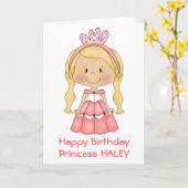 Personalisiert Princess Geburtstagskarte Karte (Gelbe Blume)