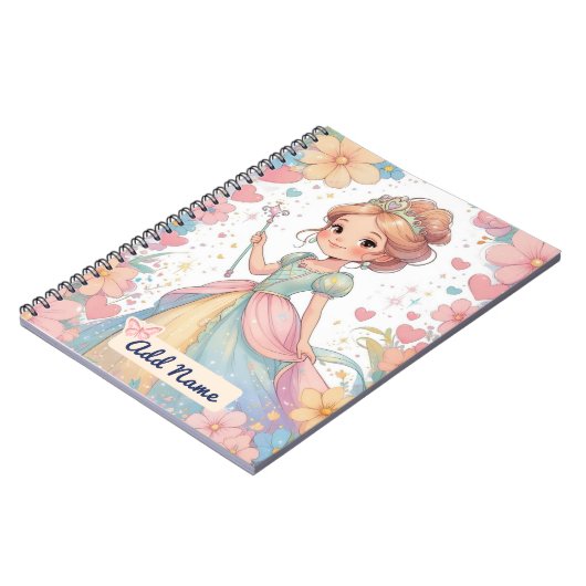 Personalisiert Princess-Notebook - Name hinzufügen Notizblock (Linke Seite)