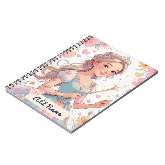 Personalisiert Princess-Notebook - Name hinzufügen Notizblock (Linke Seite)