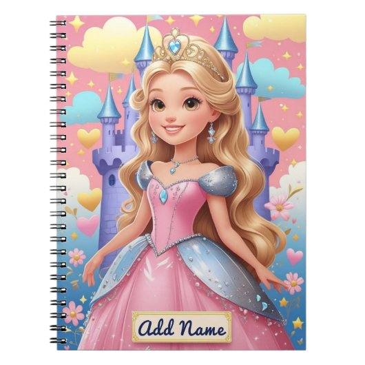 Personalisiert Princess-Notebook Notizblock (Vorderseite)