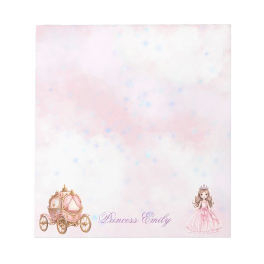 Personalisiert Princess Notepad Notizblock (Vorderseite)