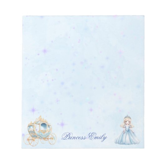 Personalisiert Princess Notepad Notizblock (Vorderseite)