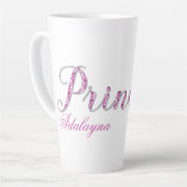 Personalisiert Princess Sparkle Pink Diamond Milchtasse (Linke Ecke)