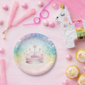 Personalisiert Princess Tiara Birthday Pappteller (Party)
