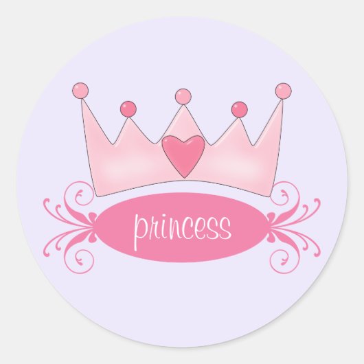 Personalisiert Princess Tiara Stickers (Vorderseite)