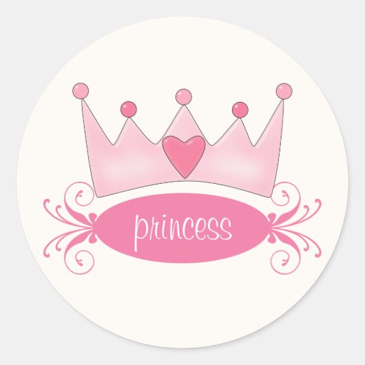 Personalisiert Princess Tiara Stickers (Vorderseite)