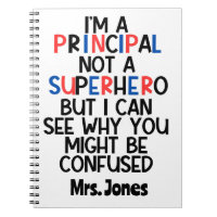 Personalisiert Principal Red Black Superhero