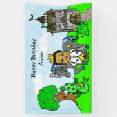 Personalisiert Prinz Birthday Banner (Vertikal)