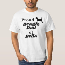 Personalisiert Proud Beagle Vater T Shirt