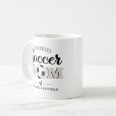 Personalisiert Proud Soccer Mama Kaffee Tasse (Vorderseite Links)