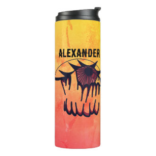 Personalisiert Psychedelic Bloodshot Vision Thermosbecher