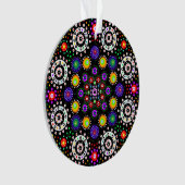 Personalisiert Psychedelic Dot Mandala Weihnachten Ornament (Vorderseite)