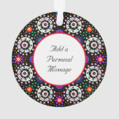 Personalisiert Psychedelic Dot Mandala Weihnachten Ornament (Rückseite)